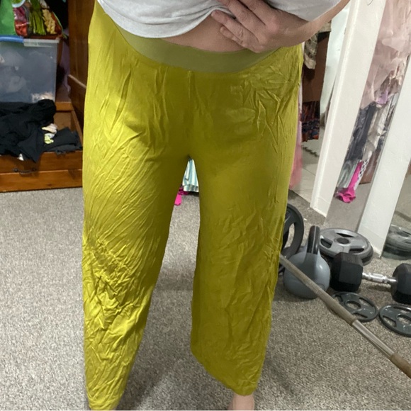 Flawed Tencel Lounge Pants Women’s XL Vibrant Mustard Green - Picture 4 of 15